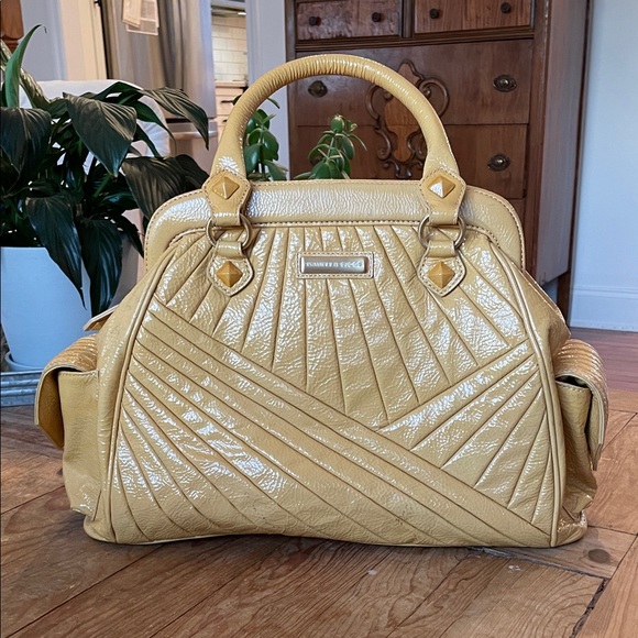 Isabella Fiore Handbags - Vintage Isabella Fiore Yellow Quilted Bag Think Spring!